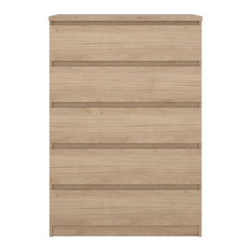 Comodă în culoare naturală cu aspect de lemn de stejar 77x111x50 cm Naia – Tvilum