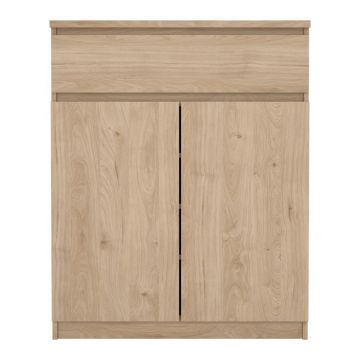 Comodă în culoare naturală cu aspect de lemn de stejar 80x100x40 cm Naia – Tvilum
