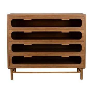 Comodă în culoare naturală din bambus 105x88x38 cm Caroun – Dutchbone
