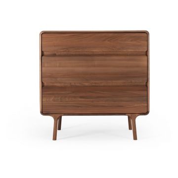 Comodă maro din lemn de nuc 90x90x45 cm Fawn – Gazzda