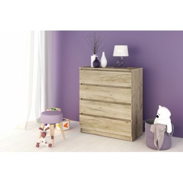 Comoda MP5 4S, 90x44x103cm, Stejar k002