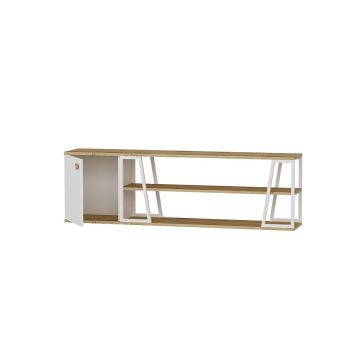 Comoda TV, Arnetti, Lissa Dolapli / Tv Stand, 160x30x48.6 cm, PAL, Safir / Alb