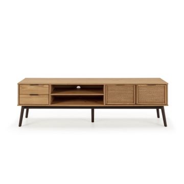Comodă TV din lemn de pin 180x52 cm Natasha – Marckeric