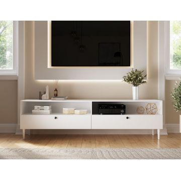 Comoda TV ELTAP, Dullum, 200x40x58 cm, PAL/PVC, alb