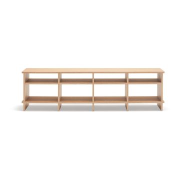 Comodă TV în culoare naturală cu aspect de lemn de stejar 180x50x40 cm Inari – Teulat
