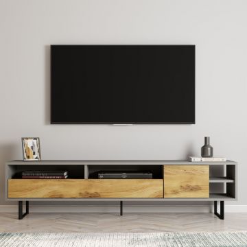 Comoda TV, Inarch, Luga, Gri / Stejar