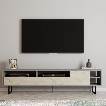 Comoda TV, Inarch, Luga, Gri / Travertin