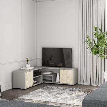 Comoda TV, Inarch, Rosa, Gri / Travertin