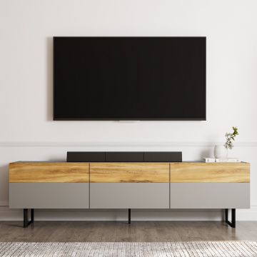 Comoda TV, Inarch, Sign, Gri / Stejar