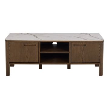 Comodă TV maro cu aspect de lemn de stejar 120x45x40 cm Southampton – Actona