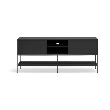 Comodă TV neagră 175x74x45 cm Platt – Teulat