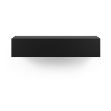Comodă TV neagră 180x38x35 cm Daroca – Marckeric