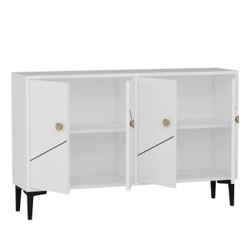 Comoda TV, Odessa, Cria, 120x75x30 cm, PAL, Alb