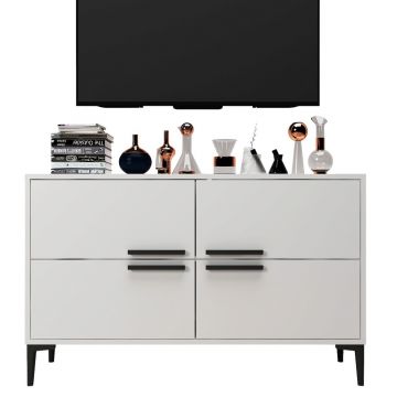 Comoda TV, Odessa, Ctn, 120x75x30 cm, PAL, Alb