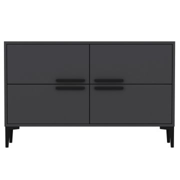 Comoda TV, Odessa, Ctn, 120x75x30 cm, PAL, Antracit
