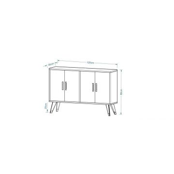 Comoda TV, Odessa, İlda, 120x30x80 cm, PAL, Antracit