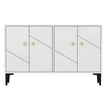 Comoda TV, Odessa, Myria, 120x30x75 cm, PAL, Alb