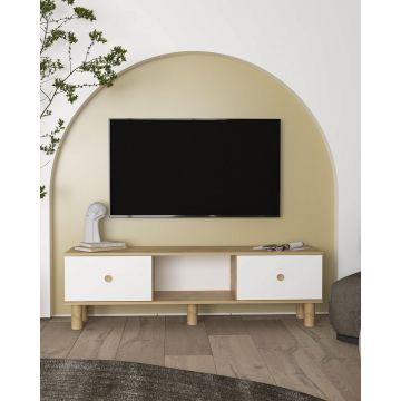 Comoda TV, Olivia, Mono, Stejar Safir / Alb