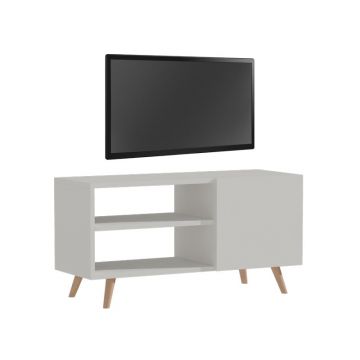 Comoda TV Orianne melamina alb-natural 90x32x46 cm