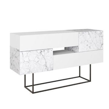 Comoda TV Roberta Pako World Alb 145x40x82 cm