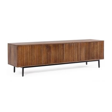 Comoda TV Tadita, Bizzotto, 170x40x50 cm, lemn de mango/otel