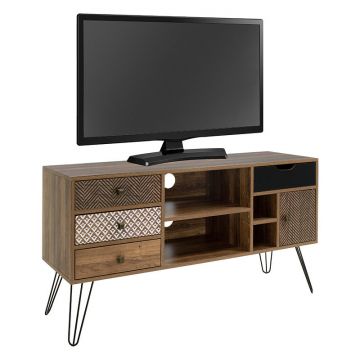 Comoda TVBoho pakoworld in culoarea nuc 120x39x64cm Comoda TVBoho pakoworld in culoarea nuc 120x39x64cm