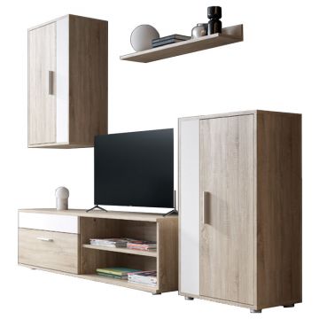 Comoda TVZafira pakoworld Sonoma-alb 190x35x190cm