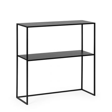 Consola Alrik, Bizzotto, 78x27x78 cm, otel, negru