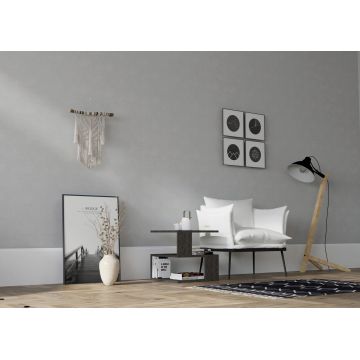 Consola, Bexley, Lord, 150x80x30 cm, PAL, Antracit / Argintiu