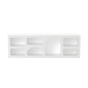 Consola, Glenevis, Lorin, 160x51x38 cm, PAL, Alb