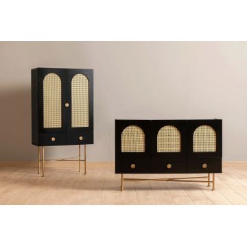 Consola, Howard, Cliff 63, 123x63x38 cm, PAL, Negru