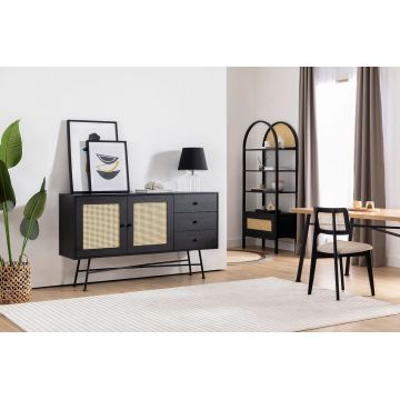 Consola, Howard, Nala 160, 160x90x40 cm, Negru