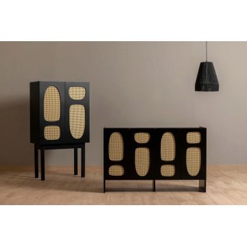 Consola, Howard, Simona 135, 75x135x40 cm, PAL, Negru