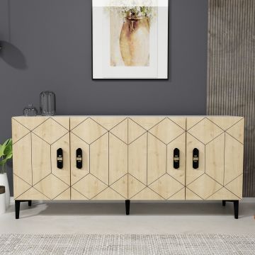 Consola, Olivia, Cross KB150, Stejar alb / safir