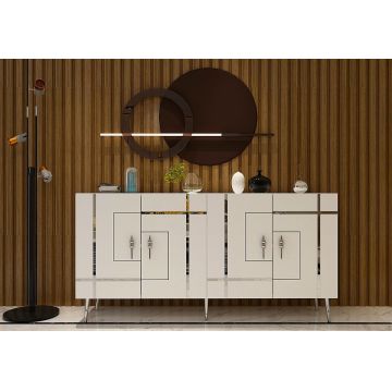 Consola, Olivia, Line KB150, Alb / Argintiu
