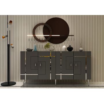 Consola, Olivia, Line KB150, Antracit / Argintiu