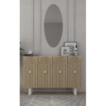 Consola, Olivia, Woise Bohem KM120, Stejar alb / safir