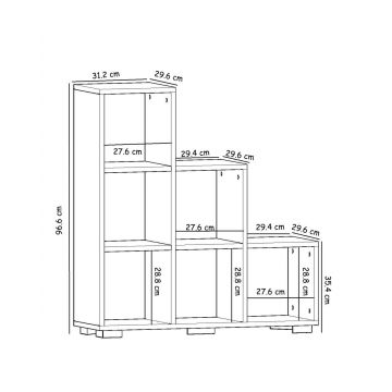 Dulap multifunctional, Inarch, Ç007, 90x96.6x29.6 cm, PAL, Maro