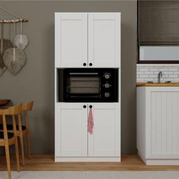 Dulap multifunctional, Miwood, Lucas 1600-102, Alb