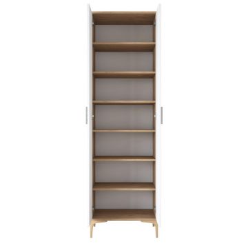 Dulap multifunctional, Rani, JE102, 60x198.6x37.5 cm, PAL, Nuc/Alb
