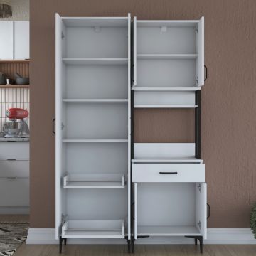 Dulap multifunctional, Rani, JE120, 120x198.6x40 cm, PAL, Alb