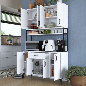 Dulap multifunctional, Rani, JE127 -2984, 120x198.6x40 cm, PAL, Alb