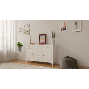 Dulap, Rabi, Rb-025-01, 130x87x43 cm, Alb mat