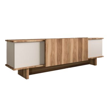 Dulap TV Aramos pakoworld în nuanță crem nuc 180x33x50cm