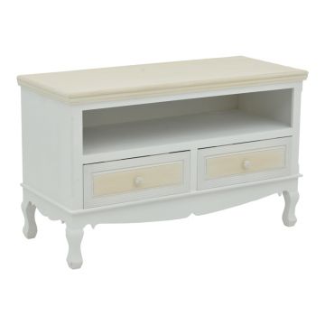 Dulap TV Joliene Inart Alb antic culoare mdf 100x42x61cm Dulap TV Joliene Inart Alb antic culoare mdf 100x42x61cm
