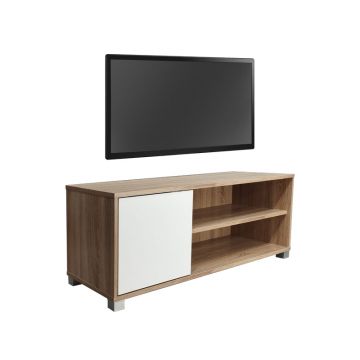 Mobilier TV Ellon din melamina pakoworld, alb-Sonoma, 120x40x41cm 40x120