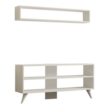 Set de living Prestige pakoworld alb 120x29.6x50cm 30x120