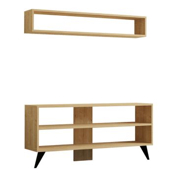 Setul de sufragerie Prestige pakoworld din stejar 120x29.6x50cm 30x120