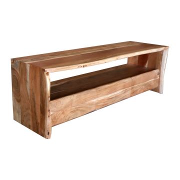 Suport TV Konna pakoworld masif lemn de salcam nuc 140x40x45cm