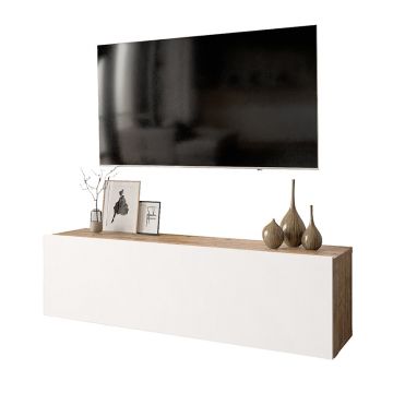 Unitate TV de perete Serit pakoworld culoare Alb 100x31,5x29,5cm